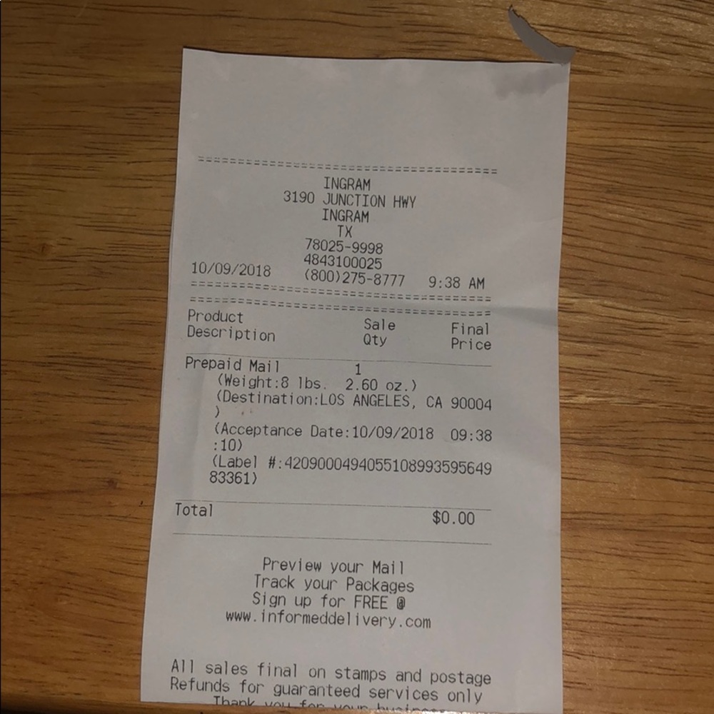 Trade proof!  All shipped